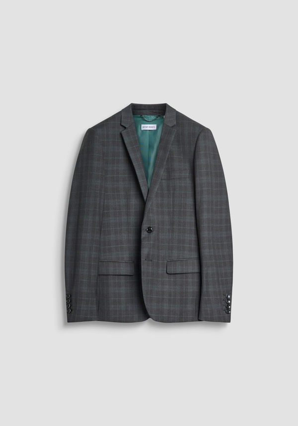 "BONNIE" SLIM FIT JACKET IN STRETCH VISCOSE WITH CHECK PATTERN - Antony Morato Online Shop