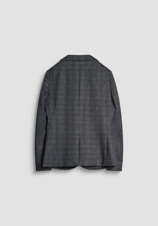 SUPER SLIM FIT JACKET "ASHE" IN VISCOSE BLEND STRETCH CLASSIC PATTERN - Antony Morato Online Shop
