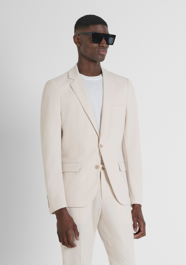 "ASHE" SUPER SLIM FIT JACKET IN STRETCH VISCOSE BLEND FABRIC - Antony Morato Online Shop