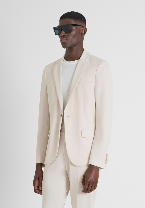 "ASHE" SUPER SLIM FIT JACKET IN STRETCH VISCOSE BLEND FABRIC - Antony Morato Online Shop