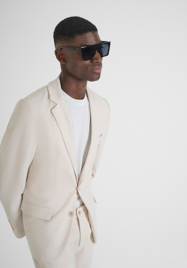 "ASHE" SUPER SLIM FIT JACKET IN STRETCH VISCOSE BLEND FABRIC - Antony Morato Online Shop
