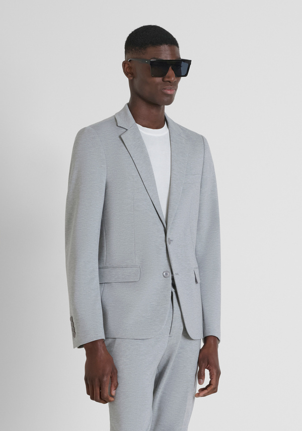 "ASHE" SUPER SLIM FIT JACKET IN STRETCH VISCOSE BLEND FABRIC - Antony Morato Online Shop