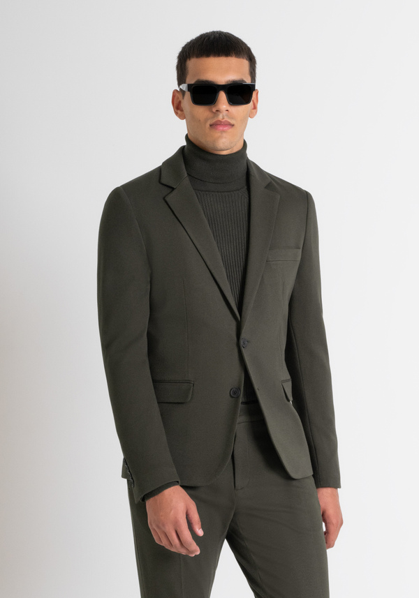 SUPER SLIM FIT "ASHE" JACKET IN VISCOSE BLEND - Antony Morato Online Shop