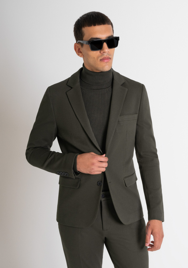 SUPER SLIM FIT "ASHE" JACKET IN VISCOSE BLEND - Antony Morato Online Shop