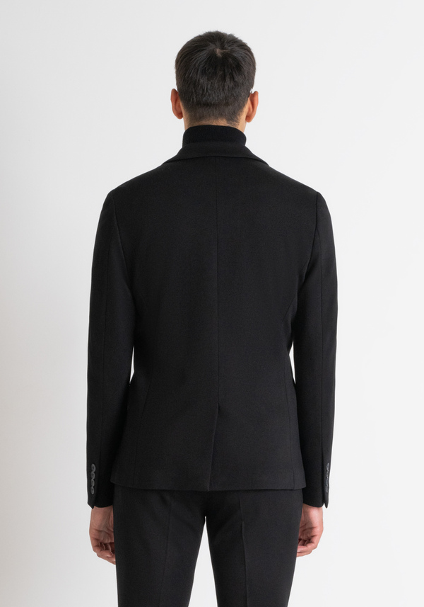 VESTE « ASHE » SUPER SLIM FIT NOIRE EN VISCOSE MÉLANGÉE - Antony Morato Online Shop