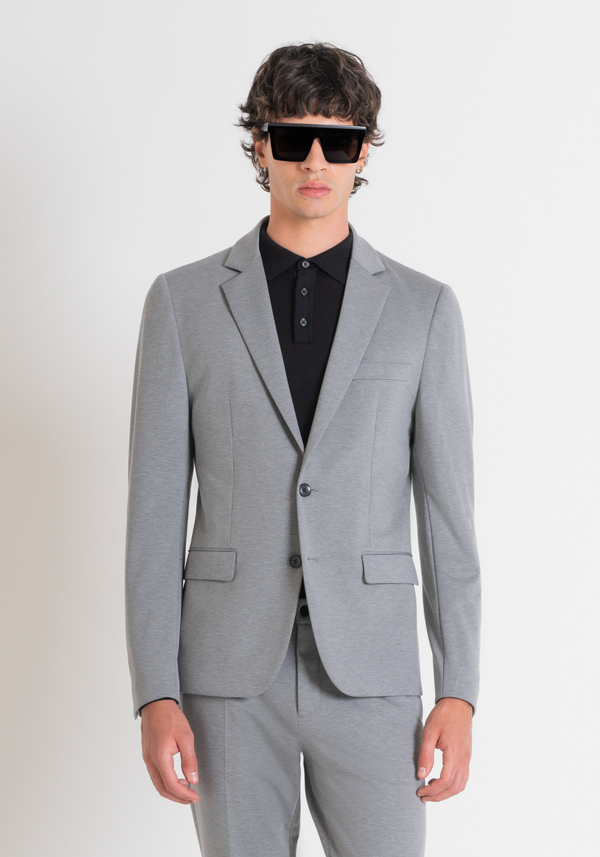 JACKE „ASHE“ SUPER SLIM FIT GRAU AUS VISKOSE-MISCHUNG - Antony Morato Online Shop