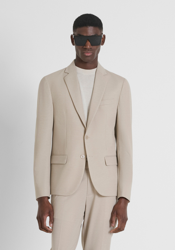 "ASHE" SUPER SLIM FIT JACKET IN STRETCH VISCOSE BLEND FABRIC - Antony Morato Online Shop
