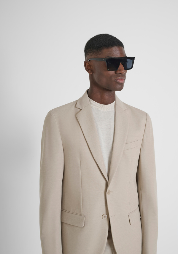 "ASHE" SUPER SLIM FIT JACKET IN STRETCH VISCOSE BLEND FABRIC - Antony Morato Online Shop