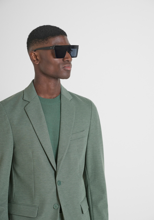 "ASHE" SUPER SLIM FIT JACKET IN STRETCH VISCOSE BLEND FABRIC - Antony Morato Online Shop