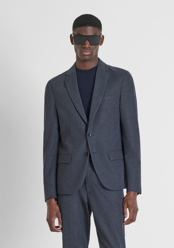 "ASHE" SUPER SLIM FIT JACKET IN STRETCH VISCOSE BLEND FABRIC - Antony Morato Online Shop