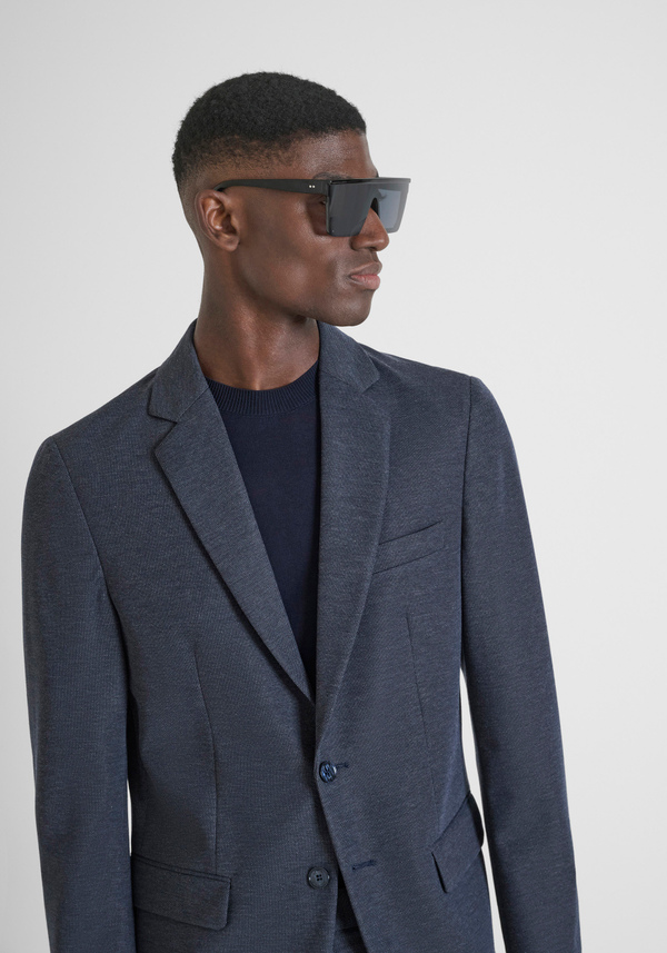 "ASHE" SUPER SLIM FIT JACKET IN STRETCH VISCOSE BLEND FABRIC - Antony Morato Online Shop