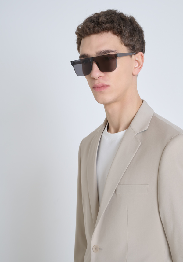 "CORA" REGULAR STRAIGHT FIT SINGLE-BREASTED JACKET IN STRETCH VISCOSE BLEND - Antony Morato Online Shop