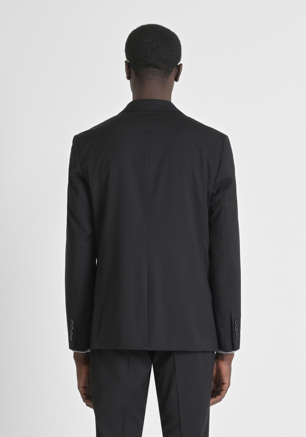 "CORA" REGULAR STRAIGHT FIT SINGLE-BREASTED JACKET IN STRETCH VISCOSE BLEND - Antony Morato Online Shop