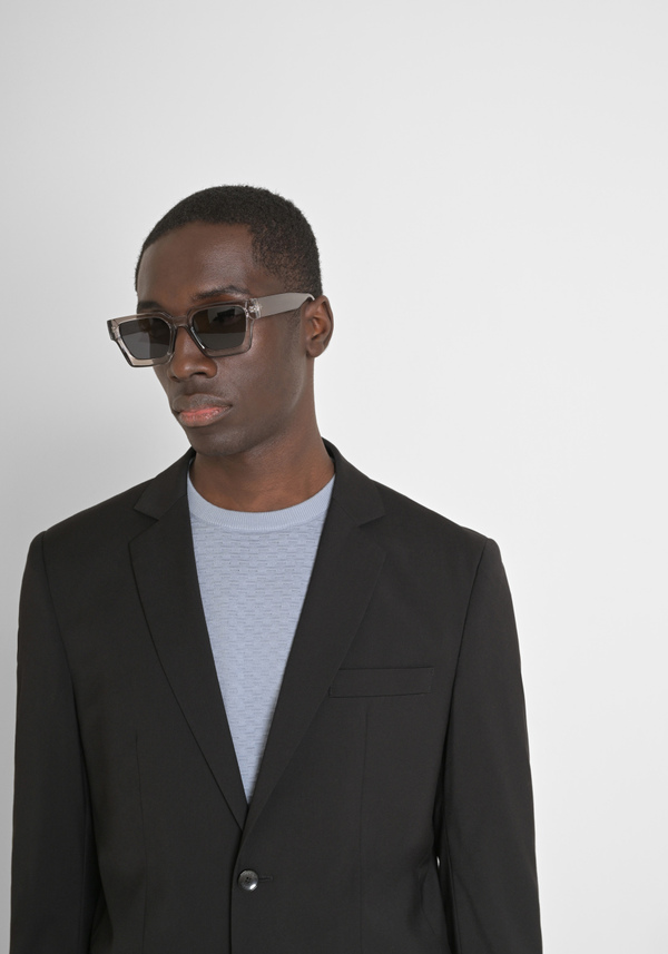 "CORA" REGULAR STRAIGHT FIT SINGLE-BREASTED JACKET IN STRETCH VISCOSE BLEND - Antony Morato Online Shop