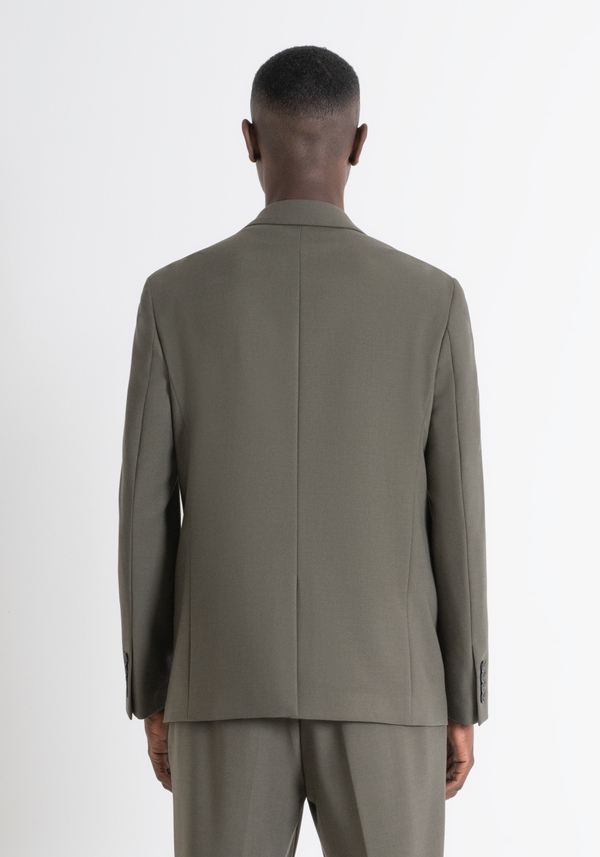 VESTE « CORA » REGULAR FIT EN TISSU VERT DE VISCOSE ET DE LAINE MÉLANGÉES - Antony Morato Online Shop
