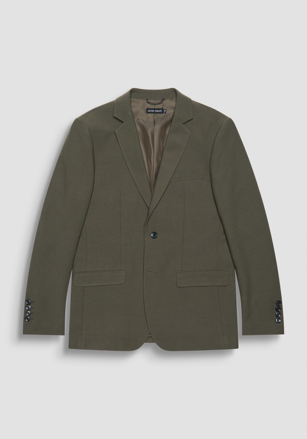 VESTE « CORA » REGULAR FIT EN TISSU VERT DE VISCOSE ET DE LAINE MÉLANGÉES - Antony Morato Online Shop