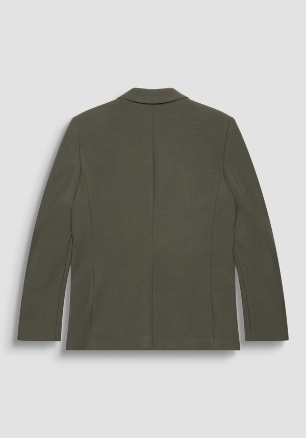 VESTE « CORA » REGULAR FIT EN TISSU VERT DE VISCOSE ET DE LAINE MÉLANGÉES - Antony Morato Online Shop
