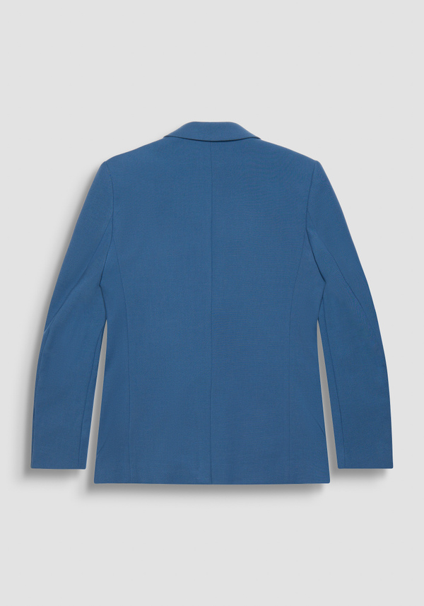 REGULAR FIT "CORA" JACKET IN BLUE VISCOSE AND WOOL BLEND FABRIC - Antony Morato Online Shop