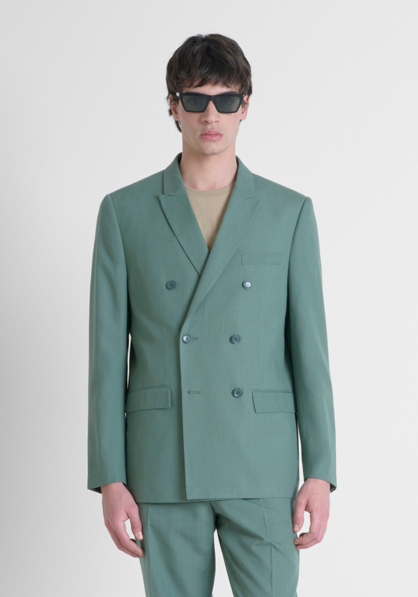 "ROGER" REGULAR FIT JACKET IN LYOCELL AND COTTON BLEND FABRIC - Antony Morato Online Shop