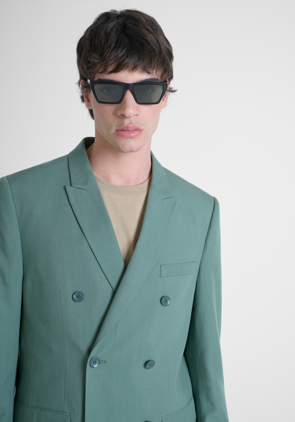"ROGER" REGULAR FIT JACKET IN LYOCELL AND COTTON BLEND FABRIC - Antony Morato Online Shop