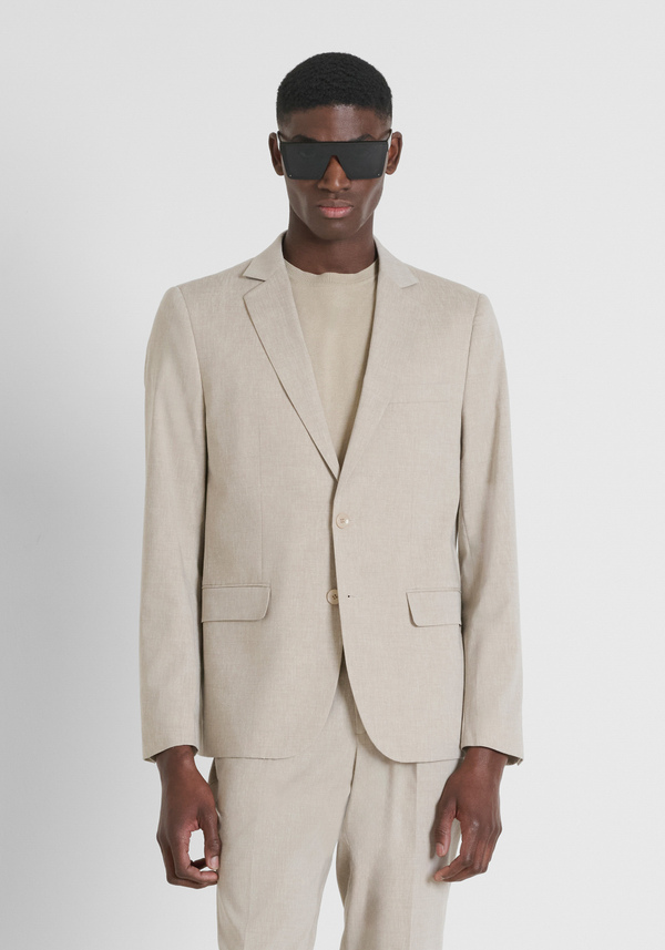 JACKET REGULAR FIT "LUIS" IN STRETCH LINEN BLEND - Antony Morato Online Shop