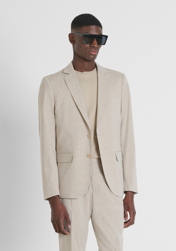 JACKET REGULAR FIT "LUIS" IN STRETCH LINEN BLEND - Antony Morato Online Shop