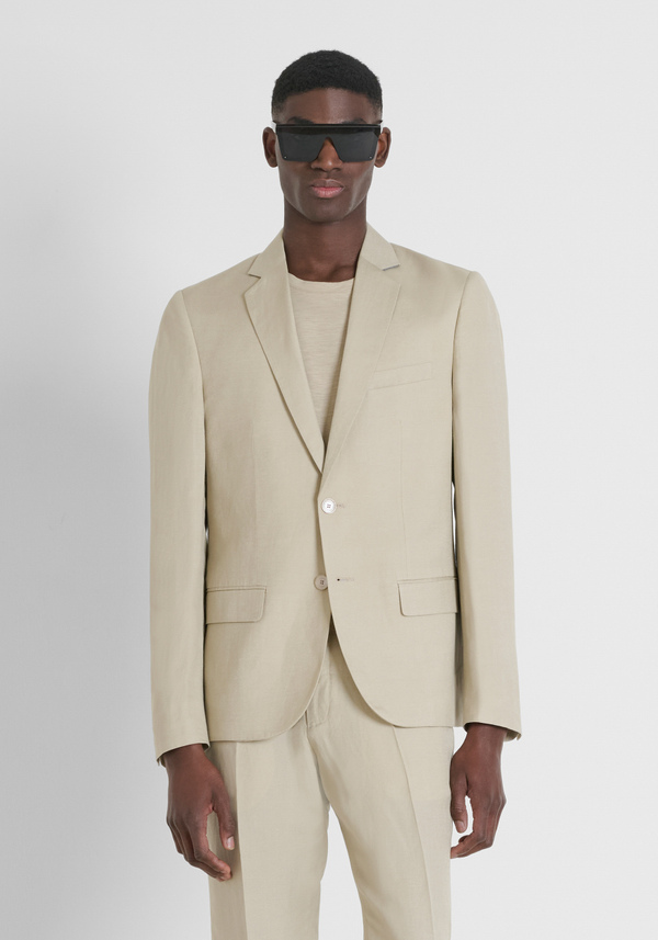 VESTE REGULAR FIT « LUIS » LIN VISCOSE BLEND - Antony Morato Online Shop