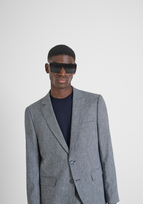 GIACCA REGULAR FIT "LUIS" IN MISTO LINO CON MICROPATTERN - Antony Morato Online Shop