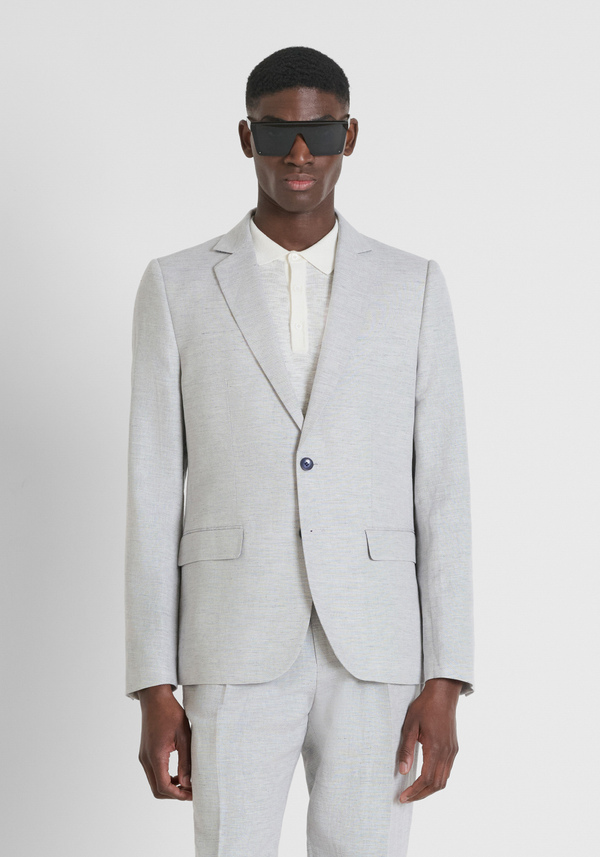 JACKET REGULAR FIT "LUIS" IN COTTON LINEN BLEND - Antony Morato Online Shop