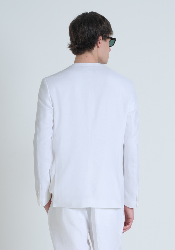CHAQUETA REGULAR FIT «ELLIE» EN SARGA MEZCLA DE LINO Y VISCOSA - Antony Morato Online Shop