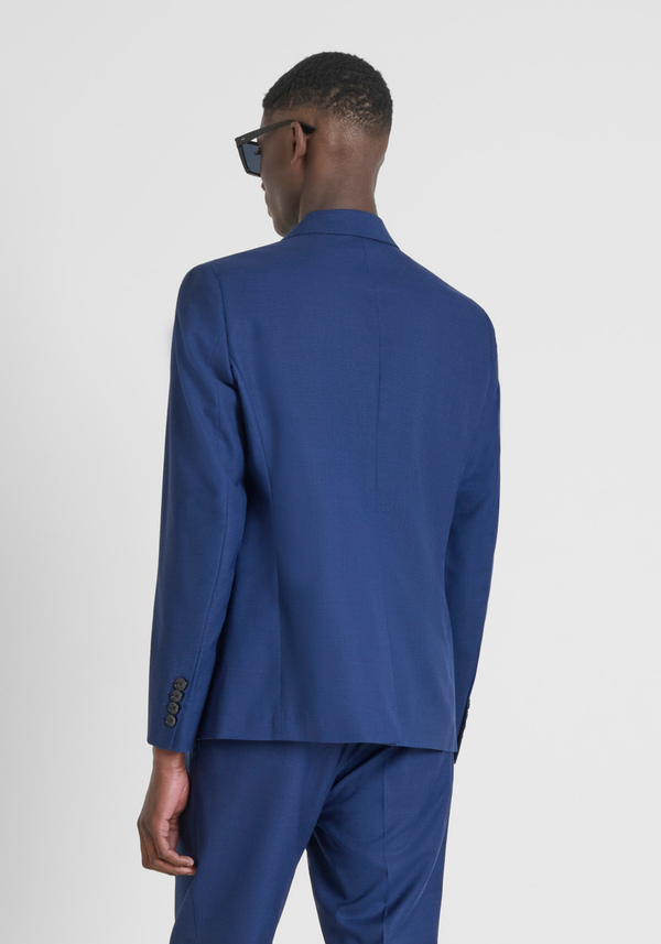 "LUIS" REGULAR FIT JACKET IN STRETCH VISCOSE BLEND FABRIC WITH BACK VENT - Antony Morato Online Shop