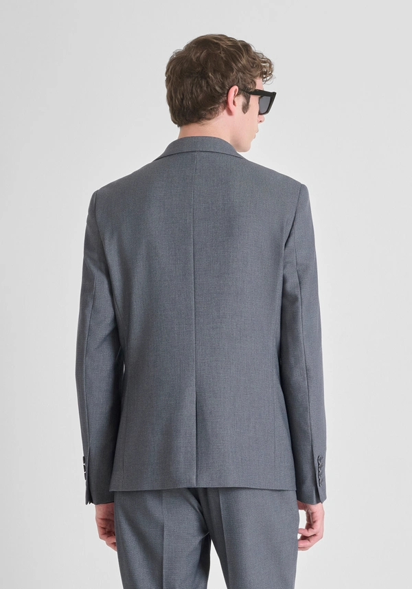 REGULAR FIT JACKET "LUIS" IN VISCOSE BLEND STRETCH PATTERN - Antony Morato Online Shop