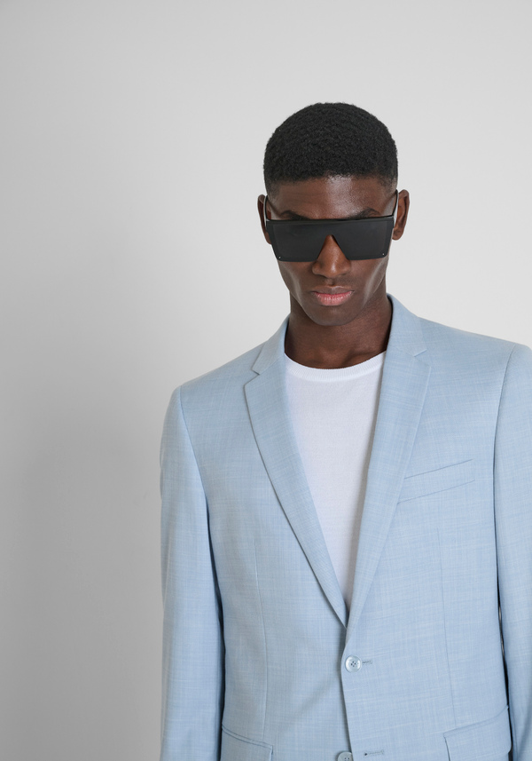 VESTE REGULAR FIT « LUIS » EN TISSU DE VISCOSE MÉLANGÉE ÉLASTIQUE AVEC FENTE SUR LE DOS - Antony Morato Online Shop