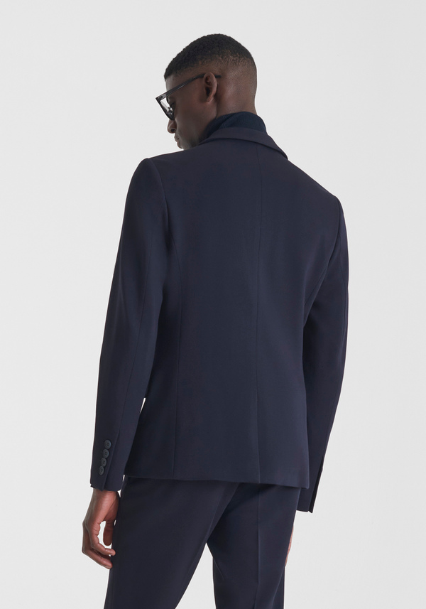 SUPER SLIM FIT "ASHE" JACKET IN TWILL STRETCH VISCOSE BLEND - Antony Morato Online Shop