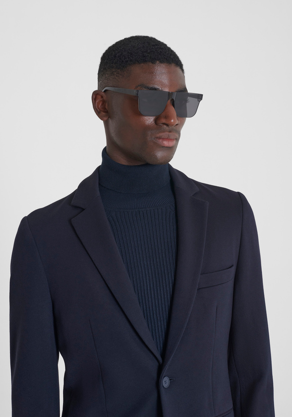 SUPER SLIM FIT "ASHE" JACKET IN TWILL STRETCH VISCOSE BLEND - Antony Morato Online Shop