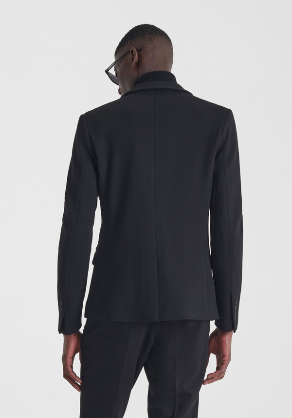 SUPER SLIM FIT "ASHE" JACKET IN TWILL STRETCH VISCOSE BLEND - Antony Morato Online Shop