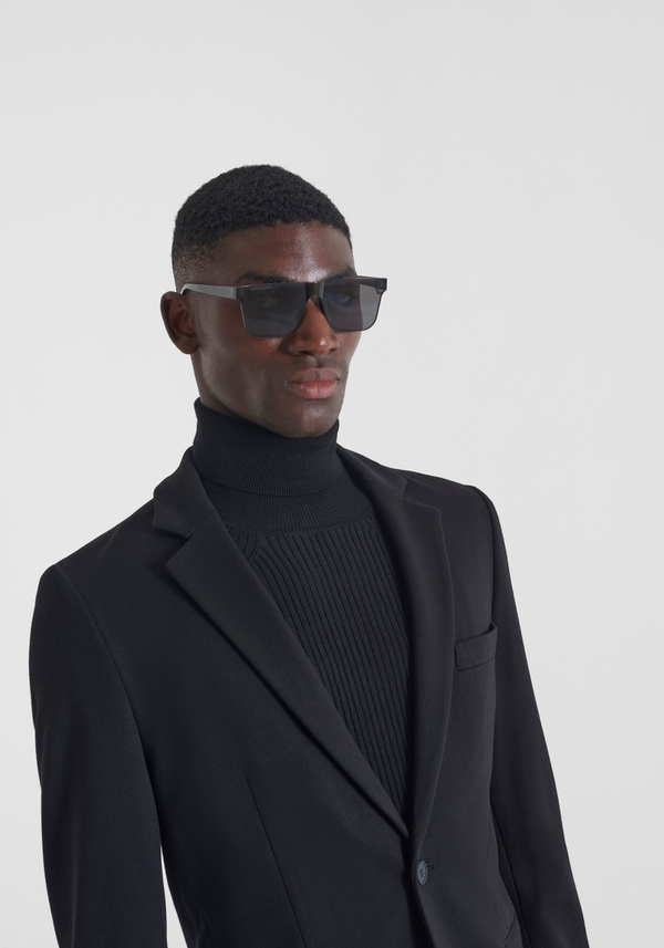 SUPER SLIM FIT "ASHE" JACKET IN TWILL STRETCH VISCOSE BLEND - Antony Morato Online Shop