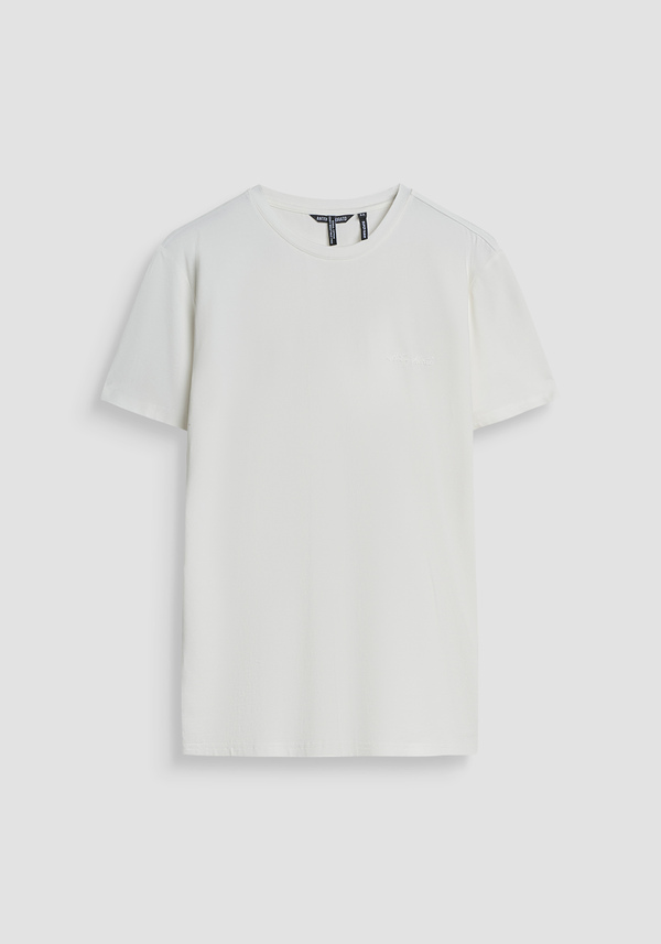 SUPER SLIM FIT T-SHIRT IN STRETCH COTTON WITH LOGO PRINT - Antony Morato Online Shop