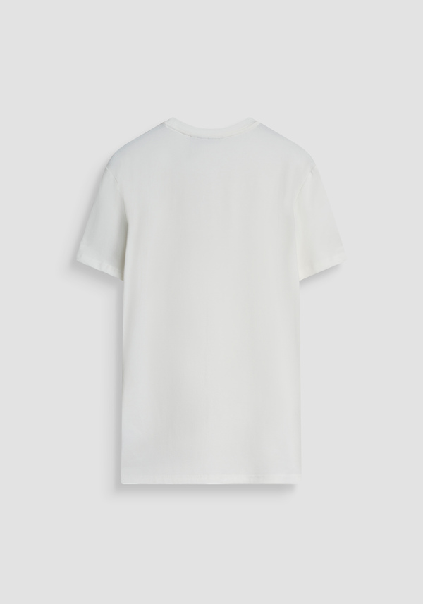 SUPER SLIM FIT T-SHIRT IN STRETCH COTTON WITH LOGO PRINT - Antony Morato Online Shop