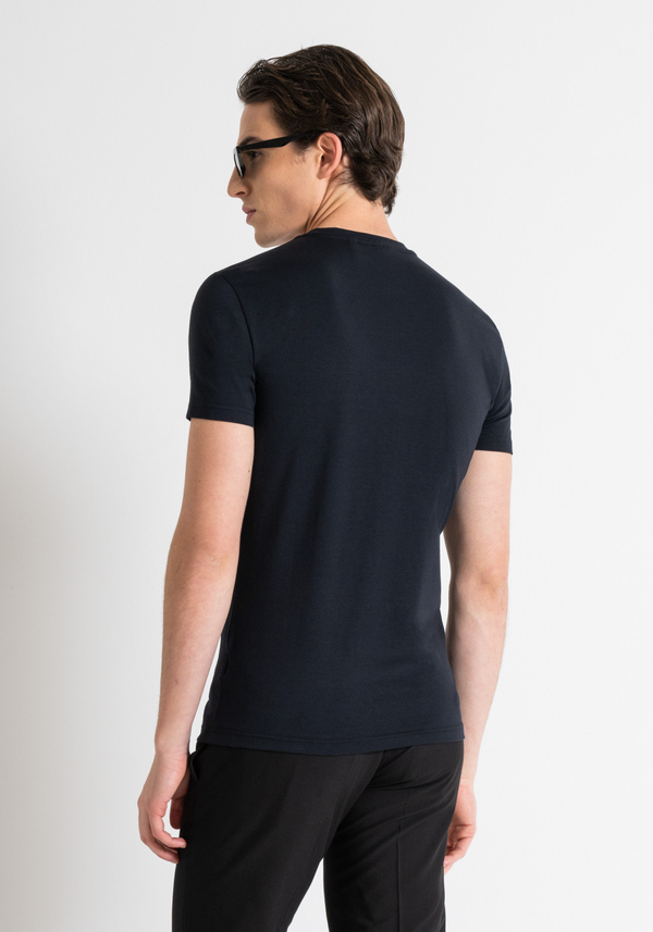 T-SHIRT SUPER SLIM FIT AUS ELASTISCHER BAUMWOLLE MIT LOGO AUF DER HERZSEITE - Antony Morato Online Shop