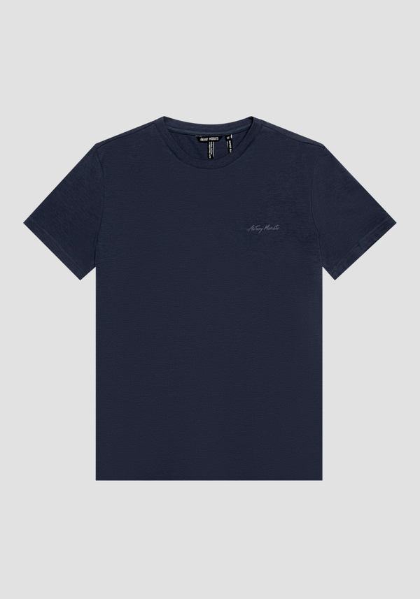 T-SHIRT SUPER SLIM FIT AUS ELASTISCHER BAUMWOLLE MIT LOGO AUF DER HERZSEITE - Antony Morato Online Shop