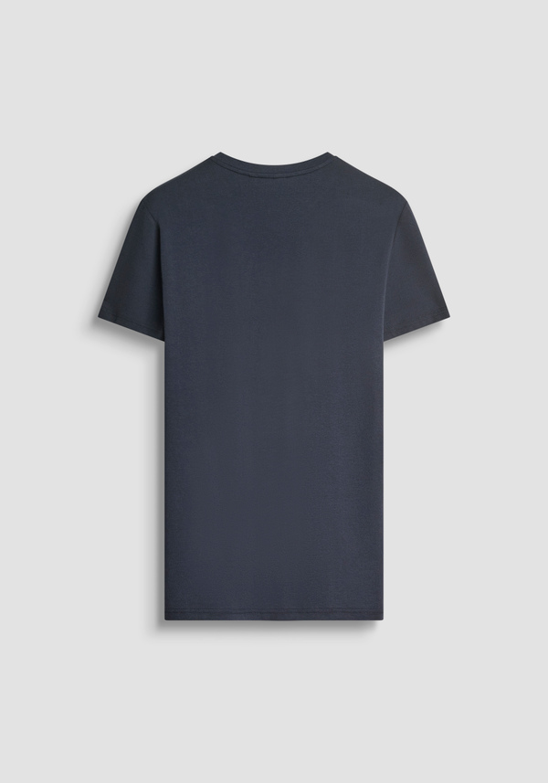 CAMISETA SUPER SLIM FIT DE ALGODÓN ELÁSTICO CON LOGOTIPO EN EL LADO DEL CORAZÓN - Antony Morato Online Shop