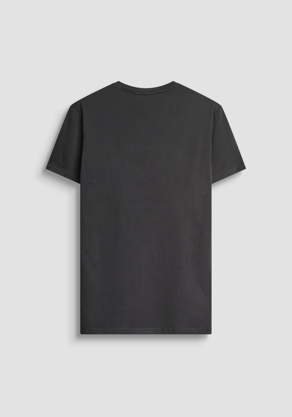 SUPER SLIM FIT T-SHIRT IN STRETCH COTTON WITH LOGO PRINT - Antony Morato Online Shop