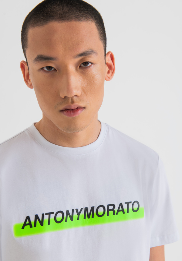 T-SHIRT REGULAR FIT IN COTONE CON STAMPA LOGO EFFETTO GOMMATO - Antony Morato Online Shop