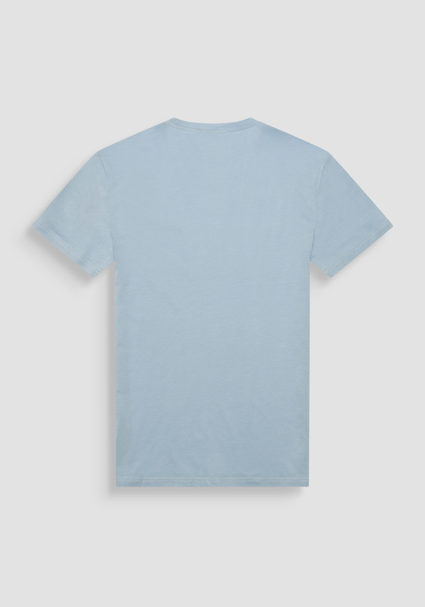 CAMISETA REGULAR FIT EN MEZCLA DE ALGODÓN Y VISCOSA CON LOGOTIPO DE GOMA ESTAMPADO - Antony Morato Online Shop