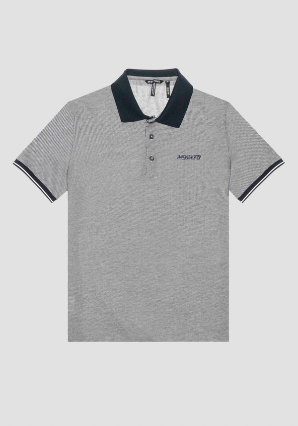 SLIM FIT POLO SHIRT IN MERCERIZED ARMORED COTTON WITH LOGO PRINT - Antony Morato Online Shop