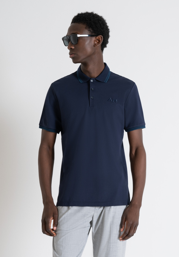 POLO REGULAR FIT DE PIQUÉ DE ALGODÓN CON LOGOTIPO BORDADO - Antony Morato Online Shop