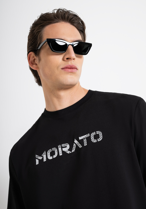 T-SHIRT RELAXED FIT IN JERSEY DI COTONE CON STAMPA LOGO GOMMATA A CONTRASTO - Antony Morato Online Shop