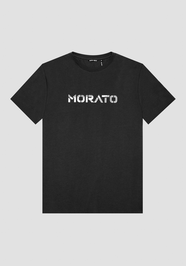 T-SHIRT RELAXED FIT IN JERSEY DI COTONE CON STAMPA LOGO GOMMATA A CONTRASTO - Antony Morato Online Shop