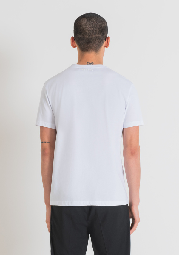 REGULAR FIT T-SHIRT IN COTTON JERSEY WITH WOLF PRINT - Antony Morato Online Shop